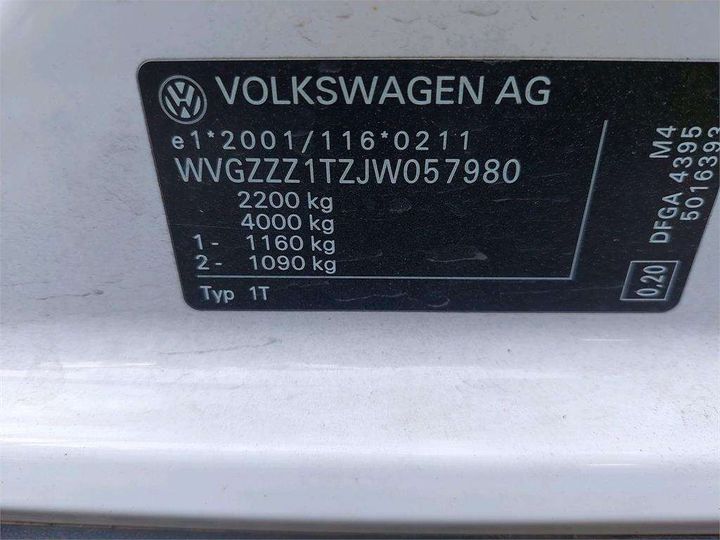 Photo 8 VIN: WVGZZZ1TZJW057980 - VOLKSWAGEN TOURAN 