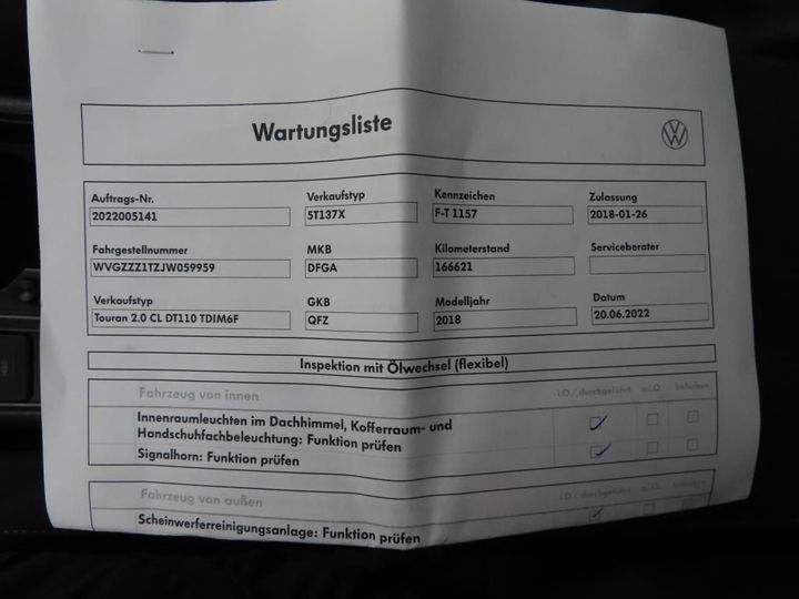 Photo 4 VIN: WVGZZZ1TZJW059959 - VOLKSWAGEN TOURAN 