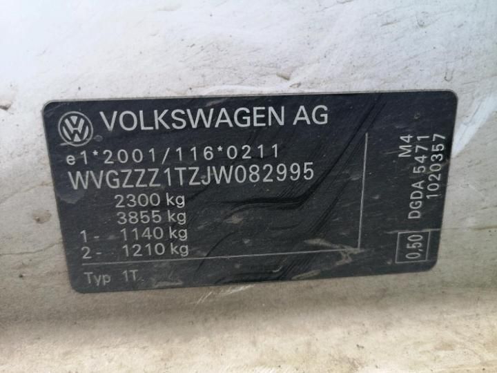 Photo 7 VIN: WVGZZZ1TZJW082995 - VOLKSWAGEN TOURAN 