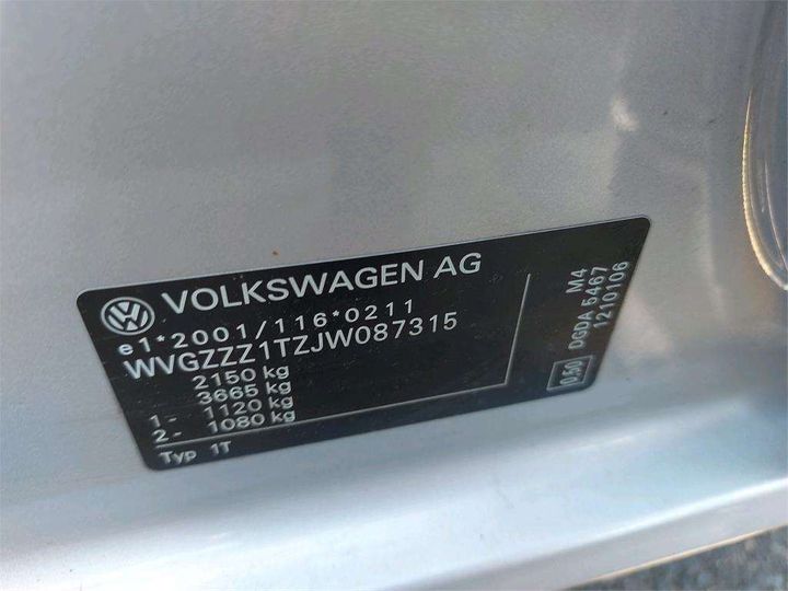 Photo 8 VIN: WVGZZZ1TZJW087315 - VOLKSWAGEN TOURAN 