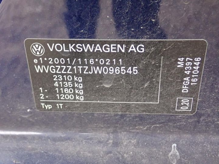 Photo 12 VIN: WVGZZZ1TZJW096545 - VOLKSWAGEN TOURAN 