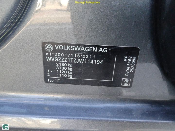 Photo 3 VIN: WVGZZZ1TZJW114194 - VOLKSWAGEN TOURAN 