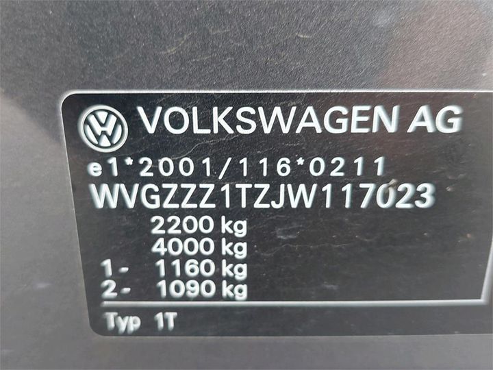 Photo 8 VIN: WVGZZZ1TZJW117023 - VOLKSWAGEN TOURAN 