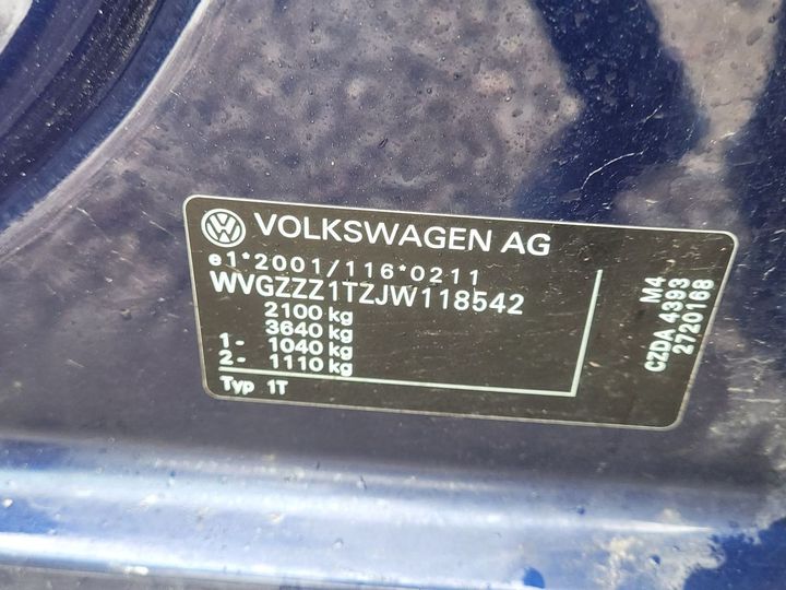 Photo 18 VIN: WVGZZZ1TZJW118542 - VOLKSWAGEN TOURAN 