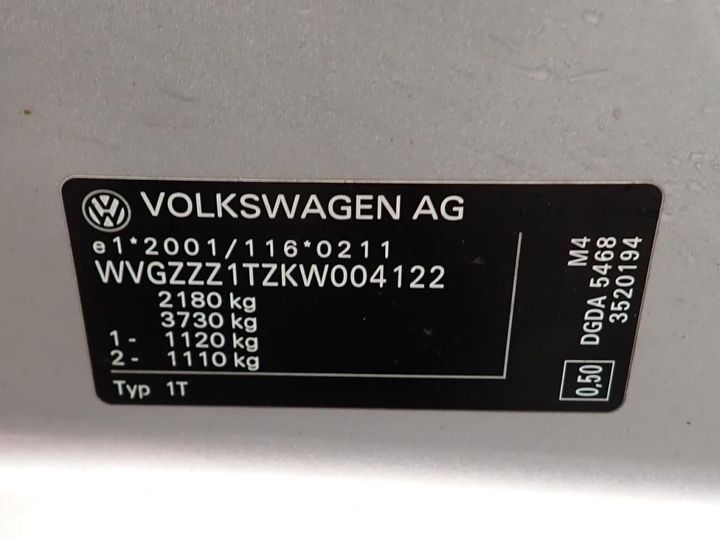 Photo 8 VIN: WVGZZZ1TZKW004122 - VOLKSWAGEN TOURAN 