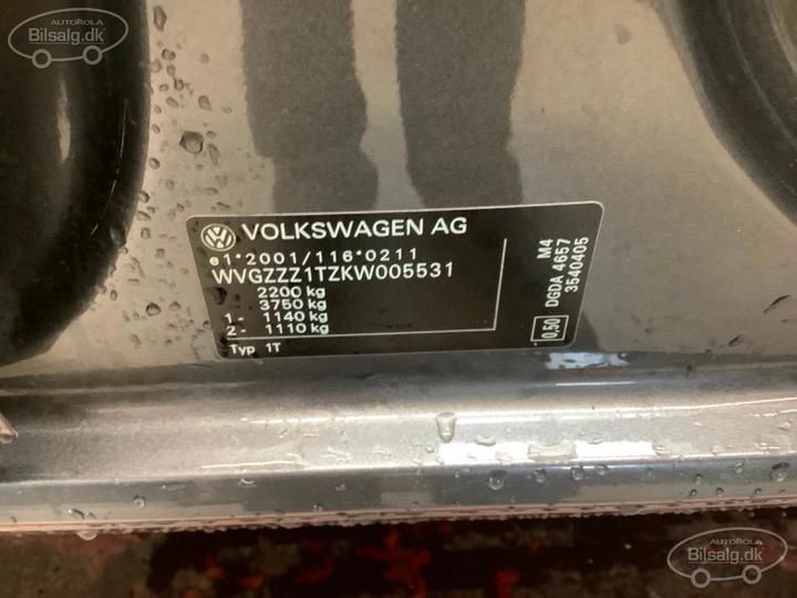 Photo 14 VIN: WVGZZZ1TZKW005531 - VOLKSWAGEN TOURAN VAN 