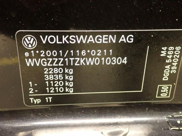 Photo 12 VIN: WVGZZZ1TZKW010304 - VOLKSWAGEN TOURAN 