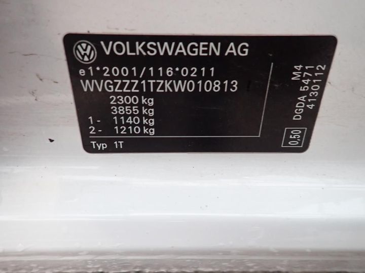 Photo 11 VIN: WVGZZZ1TZKW010813 - VOLKSWAGEN TOURAN 7S 