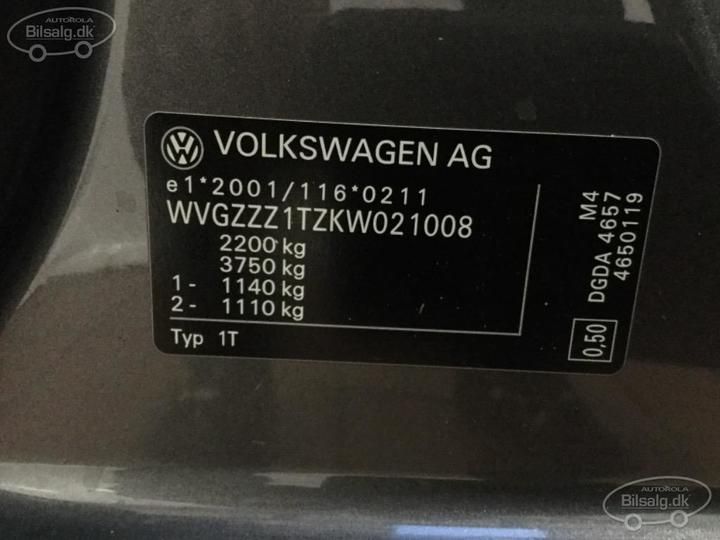 Photo 4 VIN: WVGZZZ1TZKW021008 - VOLKSWAGEN TOURAN MPV 