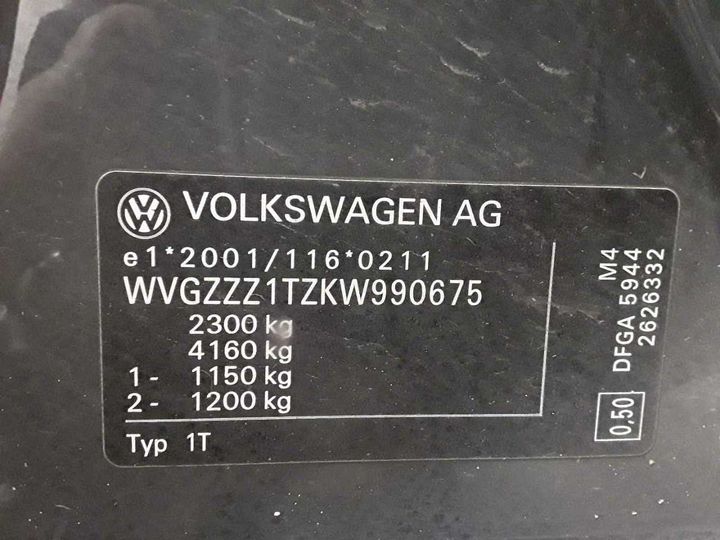 Photo 12 VIN: WVGZZZ1TZKW990675 - VOLKSWAGEN TOURAN 2.0 TDI SCR 