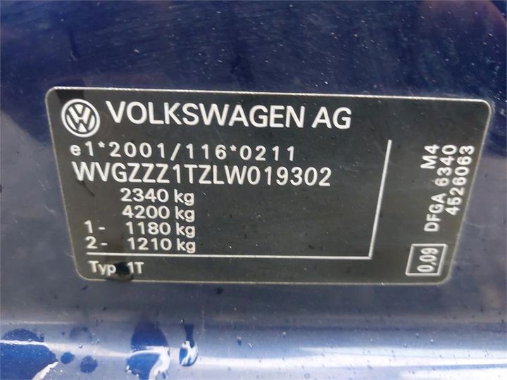 Photo 6 VIN: WVGZZZ1TZLW019302 - VOLKSWAGEN TOURAN 