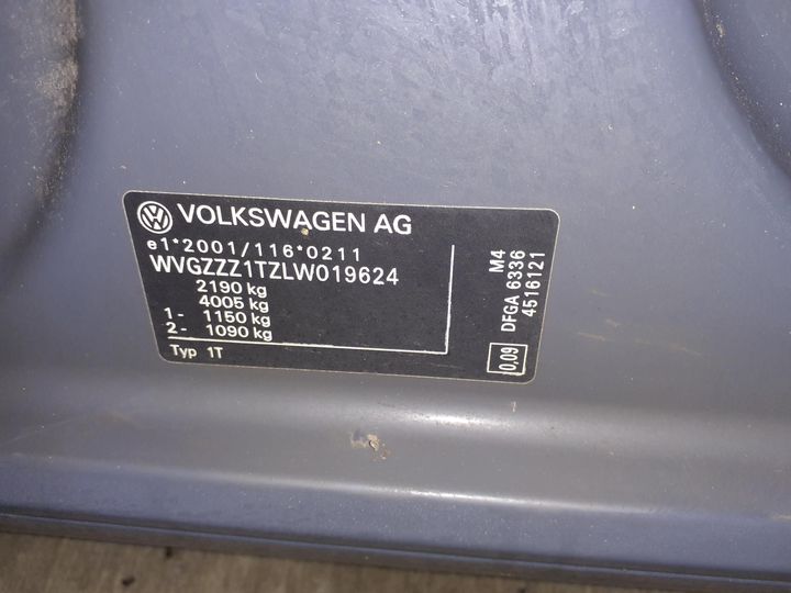 Photo 14 VIN: WVGZZZ1TZLW019624 - VW TOURAN 