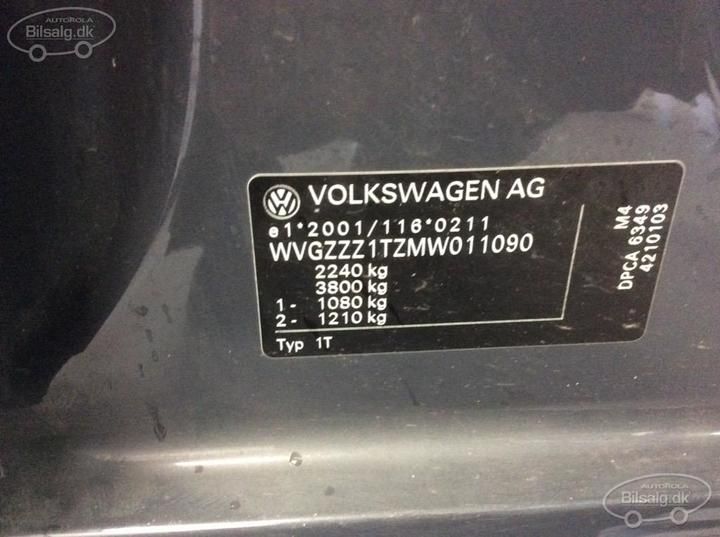 Photo 2 VIN: WVGZZZ1TZMW011090 - VOLKSWAGEN TOURAN MPV 