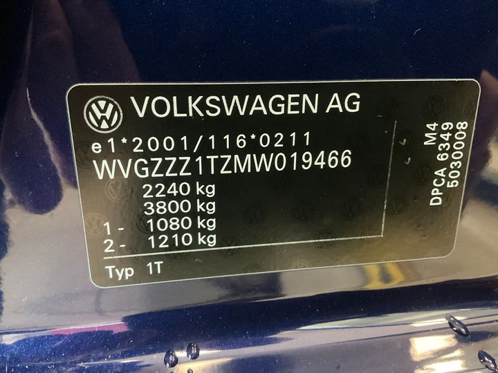 Photo 11 VIN: WVGZZZ1TZMW019466 - VW TOURAN 