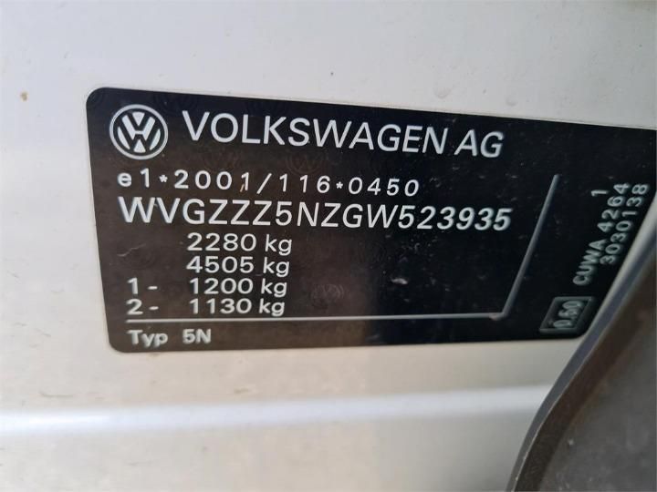 Photo 5 VIN: WVGZZZ5NZGW523935 - VOLKSWAGEN TIGUAN ESTATE 