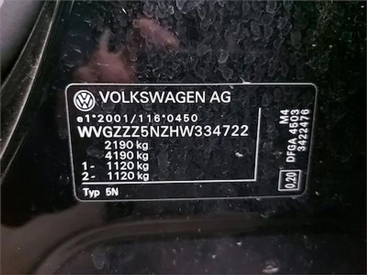 Photo 11 VIN: WVGZZZ5NZHW334722 - VOLKSWAGEN TIGUAN DIESEL - 2016 