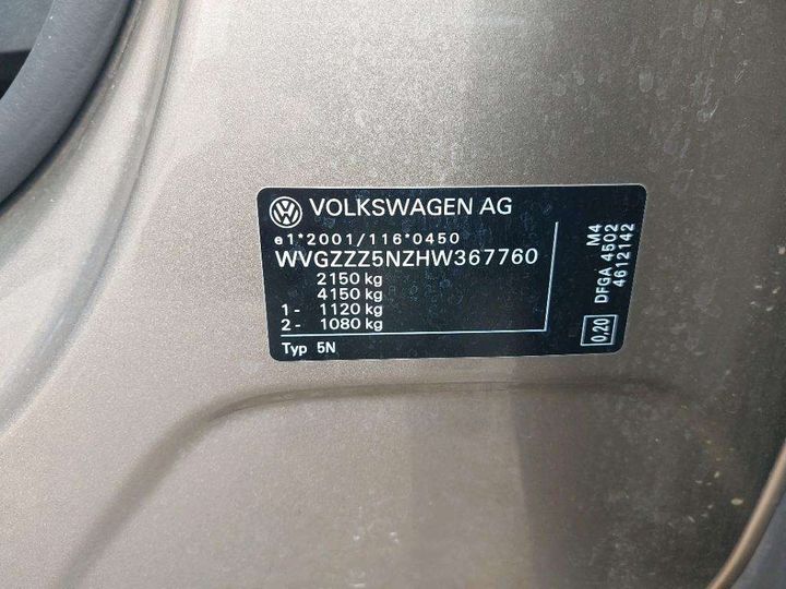 Photo 8 VIN: WVGZZZ5NZHW367760 - VOLKSWAGEN TIGUAN 