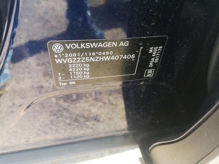 Photo 8 VIN: WVGZZZ5NZHW407406 - VOLKSWAGEN TIGUAN 