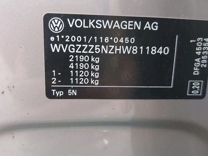 Photo 8 VIN: WVGZZZ5NZHW811840 - VOLKSWAGEN TIGUAN 