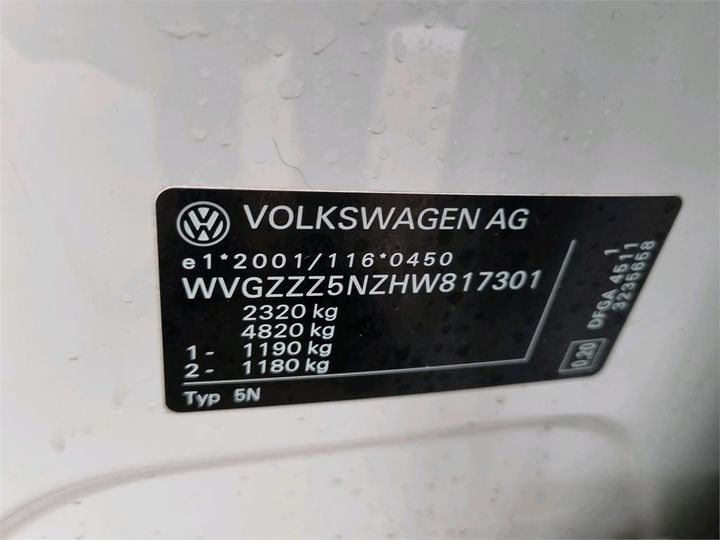 Photo 6 VIN: WVGZZZ5NZHW817301 - VOLKSWAGEN TIGUAN 