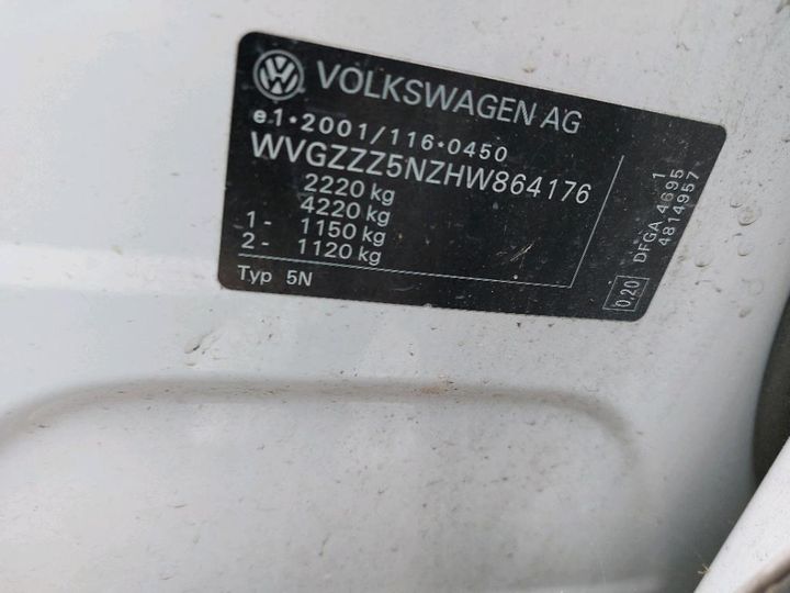 Photo 8 VIN: WVGZZZ5NZHW864176 - VOLKSWAGEN TIGUAN 