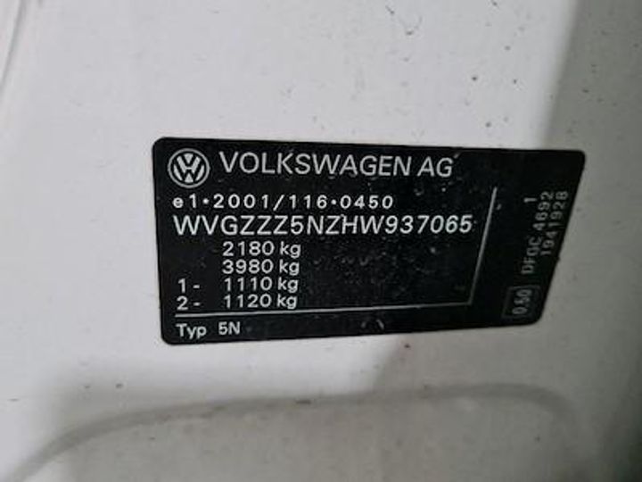 Photo 12 VIN: WVGZZZ5NZHW937065 - VOLKSWAGEN TIGUAN DIESEL - 2016 