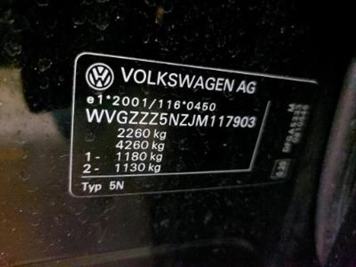 Photo 12 VIN: WVGZZZ5NZJM117903 - VOLKSWAGEN TIGUAN ALLSPACE DIESEL 