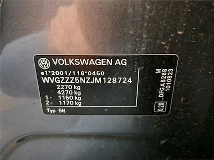 Photo 11 VIN: WVGZZZ5NZJM128724 - VOLKSWAGEN TIGUAN ALLSPACE DIESEL 