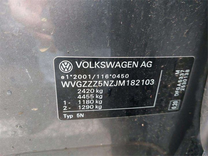 Photo 4 VIN: WVGZZZ5NZJM182103 - VOLKSWAGEN TIGUAN ALLSPACE 