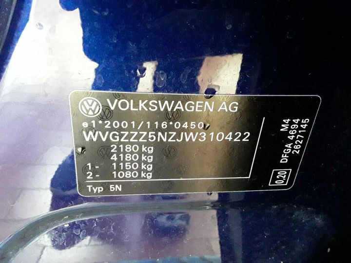 Photo 12 VIN: WVGZZZ5NZJW310422 - VOLKSWAGEN TIGUAN 2.0 TDI SCR 