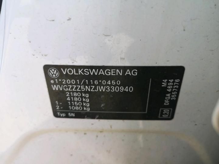 Photo 4 VIN: WVGZZZ5NZJW330940 - VOLKSWAGEN TIGUAN 