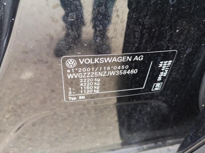 Photo 9 VIN: WVGZZZ5NZJW358460 - VOLKSWAGEN TIGUAN 