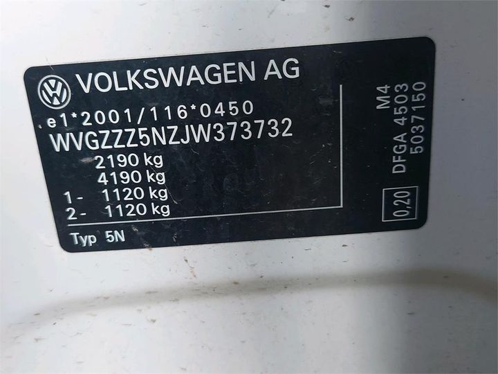 Photo 5 VIN: WVGZZZ5NZJW373732 - VOLKSWAGEN TIGUAN 