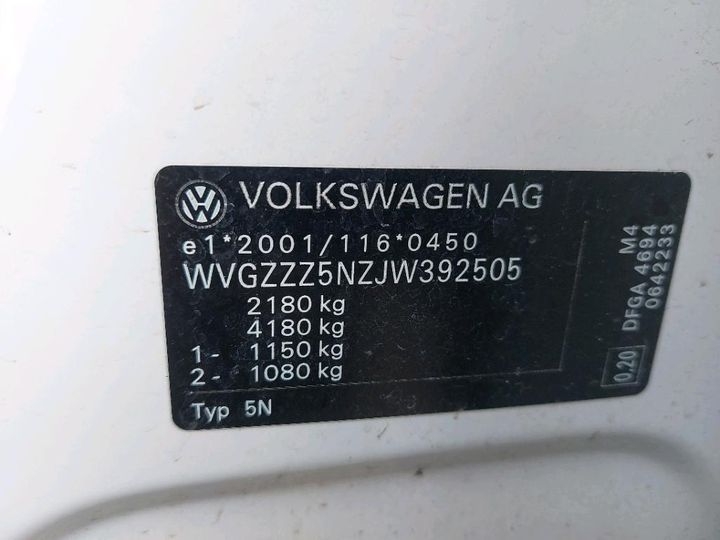 Photo 8 VIN: WVGZZZ5NZJW392505 - VOLKSWAGEN TIGUAN 