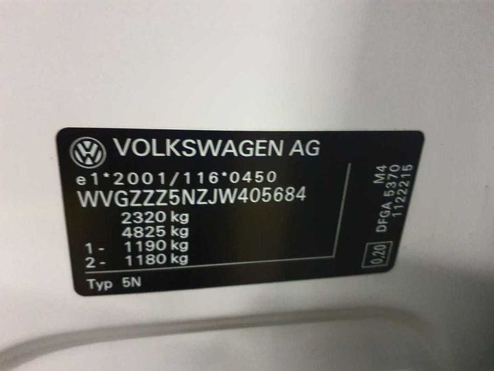 Photo 12 VIN: WVGZZZ5NZJW405684 - VOLKSWAGEN TIGUAN 2.0 TDI SCR 