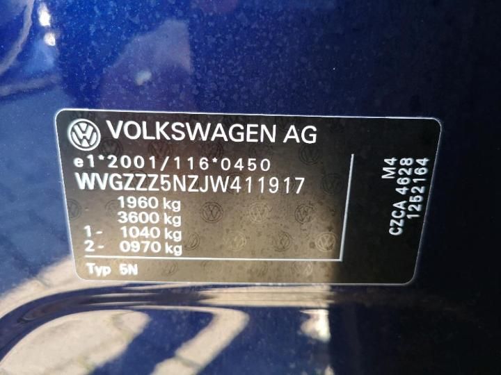 Photo 12 VIN: WVGZZZ5NZJW411917 - VOLKSWAGEN TIGUAN 