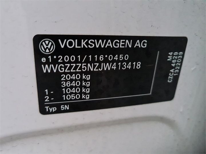 Photo 13 VIN: WVGZZZ5NZJW413418 - VOLKSWAGEN TIGUAN 