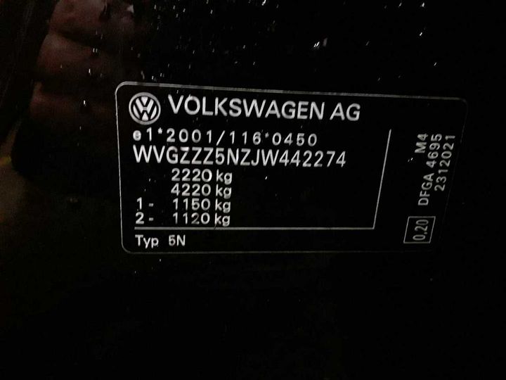 Photo 12 VIN: WVGZZZ5NZJW442274 - VOLKSWAGEN TIGUAN 2.0 TDI SCR 