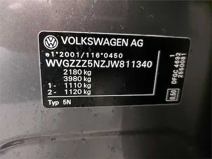 Photo 12 VIN: WVGZZZ5NZJW811340 - VOLKSWAGEN TIGUAN DIESEL - 2016 