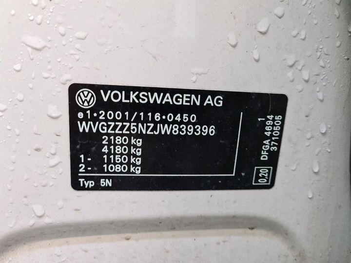 Photo 8 VIN: WVGZZZ5NZJW839396 - VOLKSWAGEN TIGUAN 