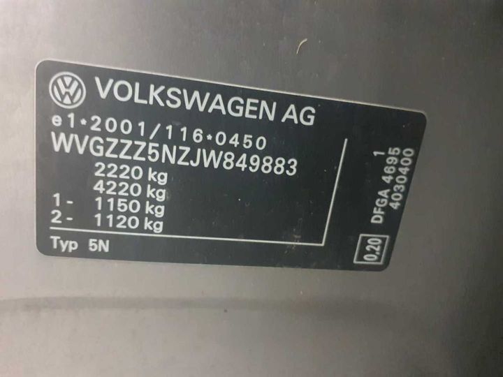 Photo 13 VIN: WVGZZZ5NZJW849883 - VOLKSWAGEN TIGUAN 2.0 TDI SCR 