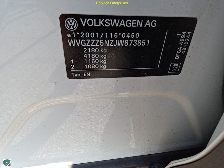 Photo 10 VIN: WVGZZZ5NZJW873851 - VOLKSWAGEN TIGUAN 