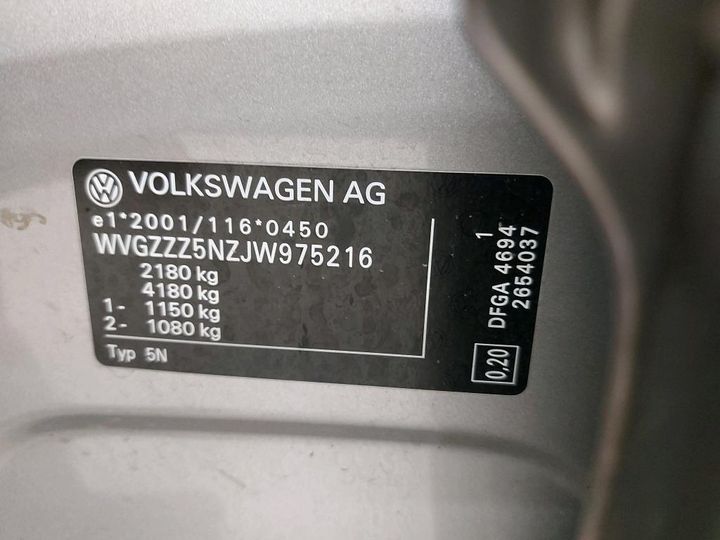 Photo 5 VIN: WVGZZZ5NZJW975216 - VW TIGUAN 