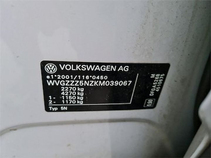 Photo 11 VIN: WVGZZZ5NZKM039067 - VOLKSWAGEN TIGUAN ALLSPACE DIESEL 