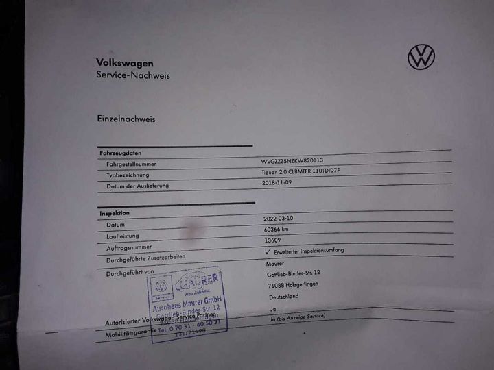 Photo 26 VIN: WVGZZZ5NZKW820113 - VOLKSWAGEN TIGUAN 2.0 TDI SCR 