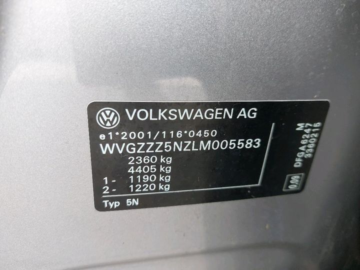 Photo 4 VIN: WVGZZZ5NZLM005583 - VOLKSWAGEN TIGUAN ALLSPACE 