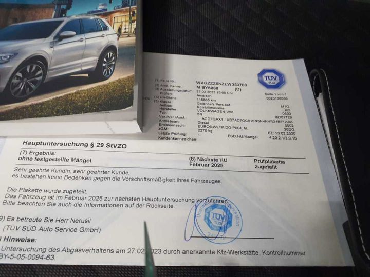 Photo 21 VIN: WVGZZZ5NZLW353703 - VW TIGUAN 2.0 TDI SCR 