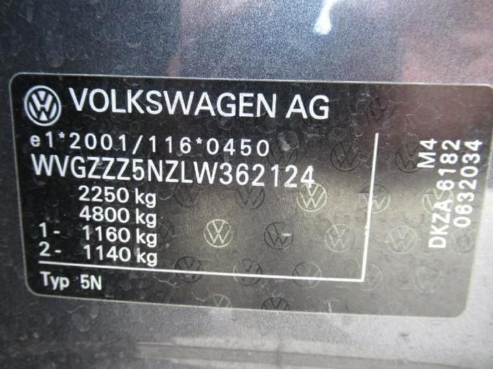 Photo 4 VIN: WVGZZZ5NZLW362124 - VOLKSWAGEN TIGUAN SUV 