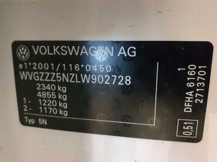 Photo 10 VIN: WVGZZZ5NZLW902728 - VW TIGUAN 2.0 TDI SCR 