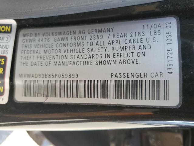 Photo 11 VIN: WVWAD63B85P059899 - VOLKSWAGEN PASSAT 